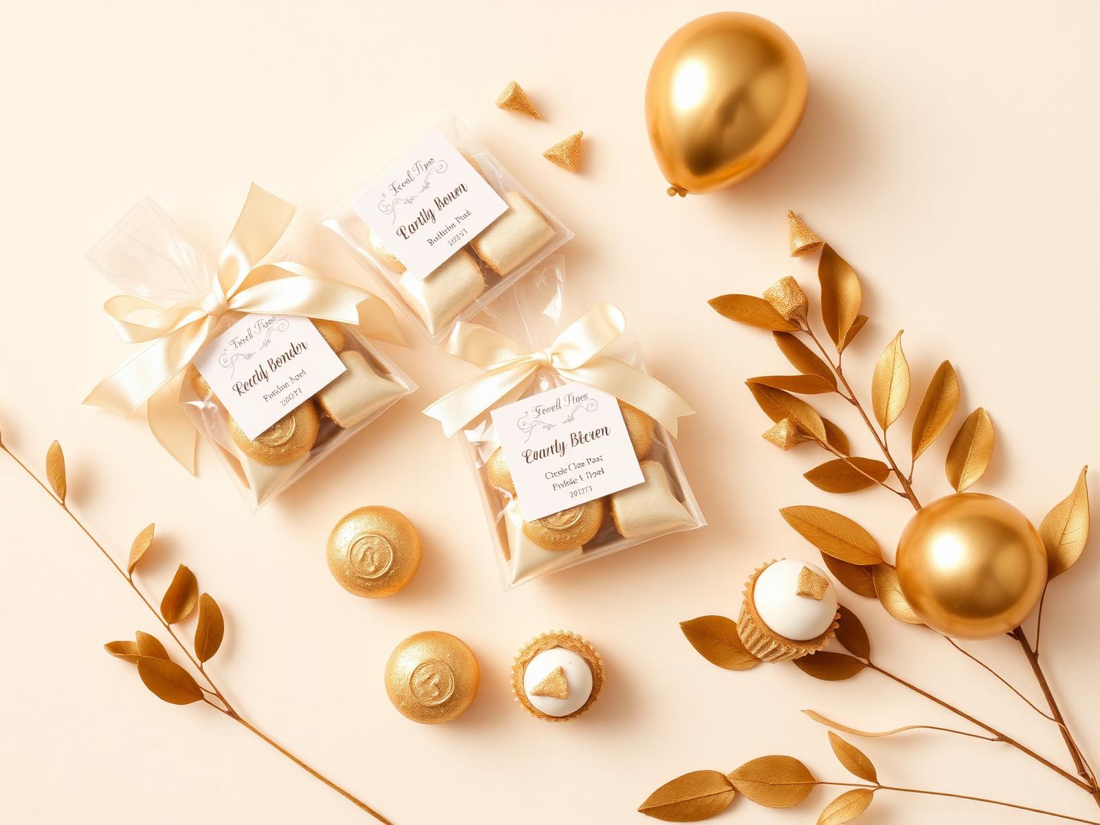 Luxe gepersonaliseerde traktaties met goud